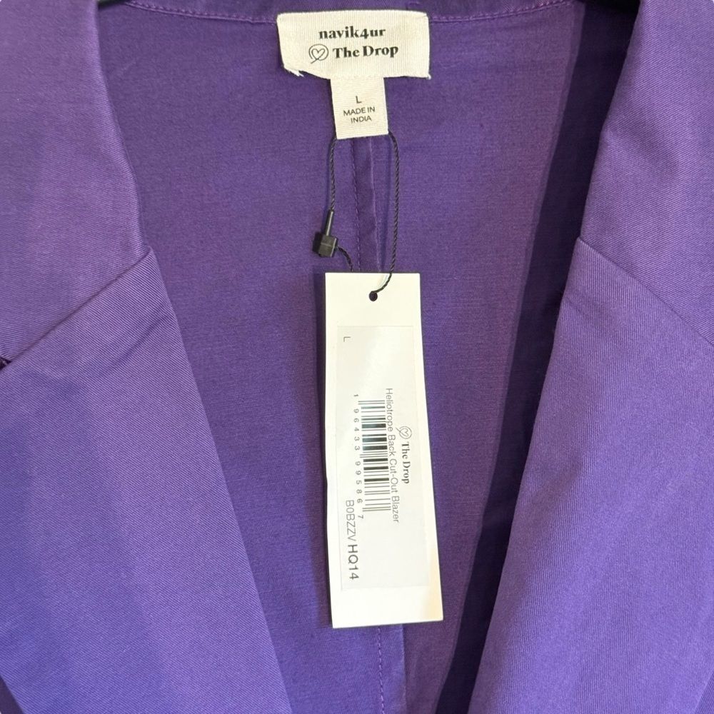 The Drop Vibrant Purple Blazer w/ Back Cutout Size Large - Picture 7 of 7